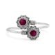 Handmade Silver Jewelry Ruby Oxidised Kada